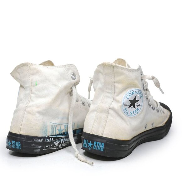 Vintage Converse Chuck Taylor All Stars High Top Sneakers Canvas Shoes White - Picture 12 of 12